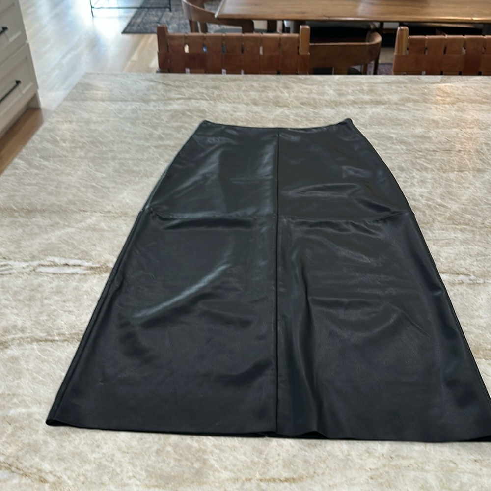 Top shop leather skirt